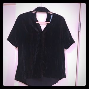 Crushed velvet shirt